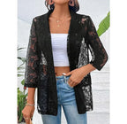 Women's Blazer Autumn 2024 New Lace Patch Single Breasted Flap Detail Y2k Coat Work Office Female Fashion Elegant Daily Jacket