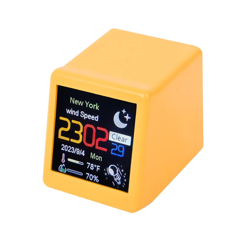 Smart desktop electronic clock WIFI weather and weather station small TV digital ornament