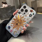 Sun Flower INS Phone Case For iPhone 16 15 14 13 12 11 Pro Max 16E XS XR 7 8 Plus SE2 Starry Sky Pattern Cover Shockproof Cover