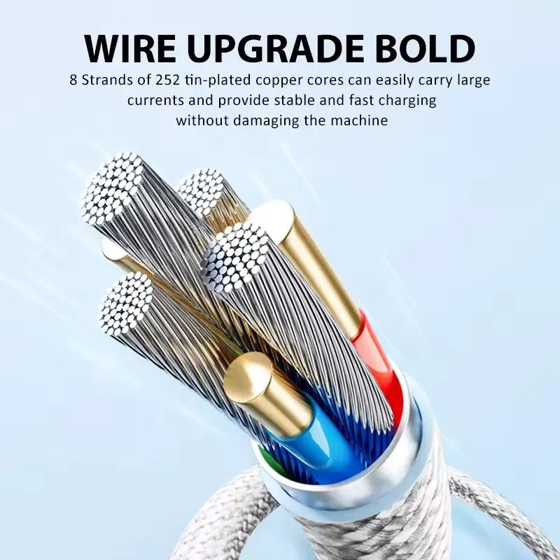 20W USB A to L Color Cable For iPhone 14 13 12 11 Pro XS Max XR XS X SE 8 7 Plus PD Fast Charge Type C Braid Cables Accessories