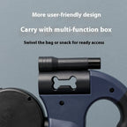 2-in-1 Dual-Headed Automatic Retractable Dog Leash for Medium-Small Breed, Teacup Poodle, Bichon Frise, Corgi, ABS Material