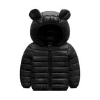 Children Boys Baby Hooded Lightweight Down Jackets Warm Outerwear Autumn Kids Girls Coats Cartoon Dinosaur Print Casual Clothing