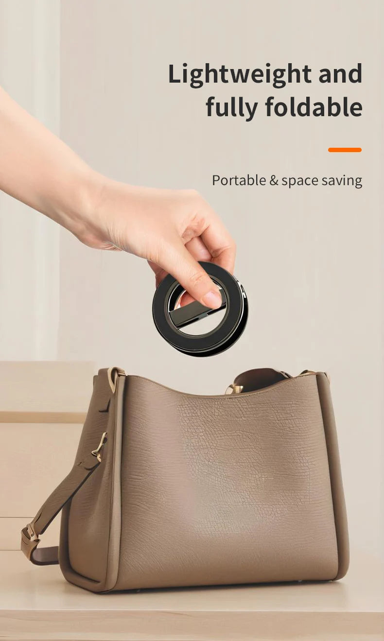 Double Magnetic Cell Phone Ring Holder Compatible with iPhone 16 12 13 12 eries MagSafe Removable Cell Phone Grip tablet ipad