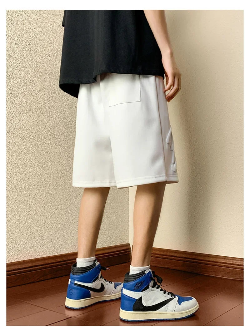 Summer Y2K Vintage Foamed Printed Men‘s Shorts Hip Hop Fashion Baggy Short Pants Gym Sports Bermudas Para Hombre Streetwear