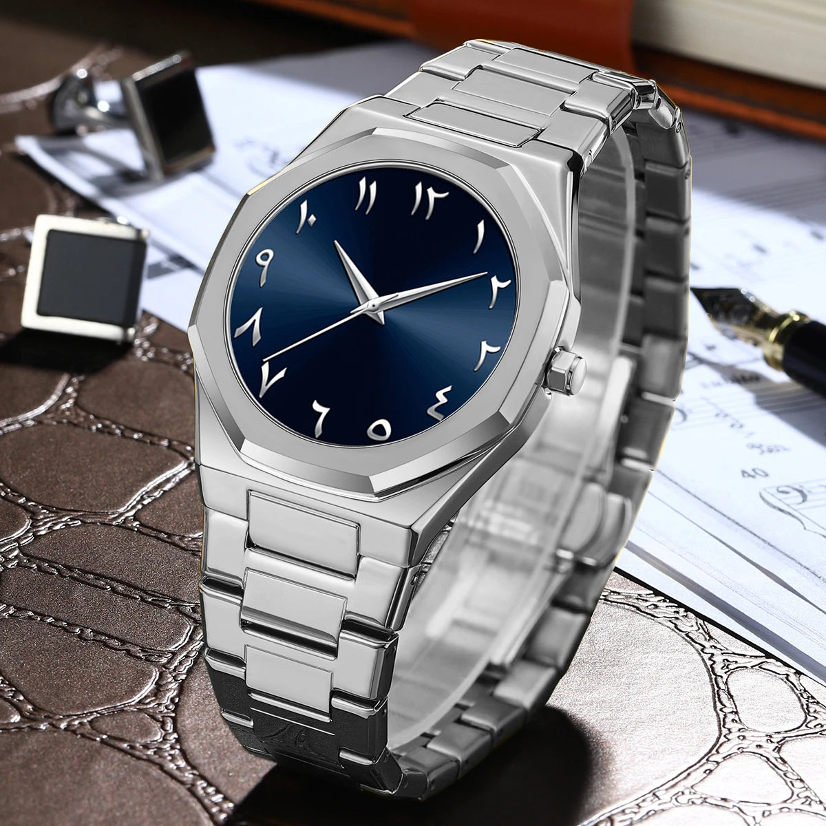 Modern Minimalist Personality Creative All-black Men's Watch Arabic Digital Sports Leisure Quartz Watch Unique Design Watch 2025