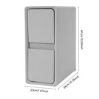 Modern Rectangular Nightstand Bedside Table with Drawers Small Narrow Nightstand