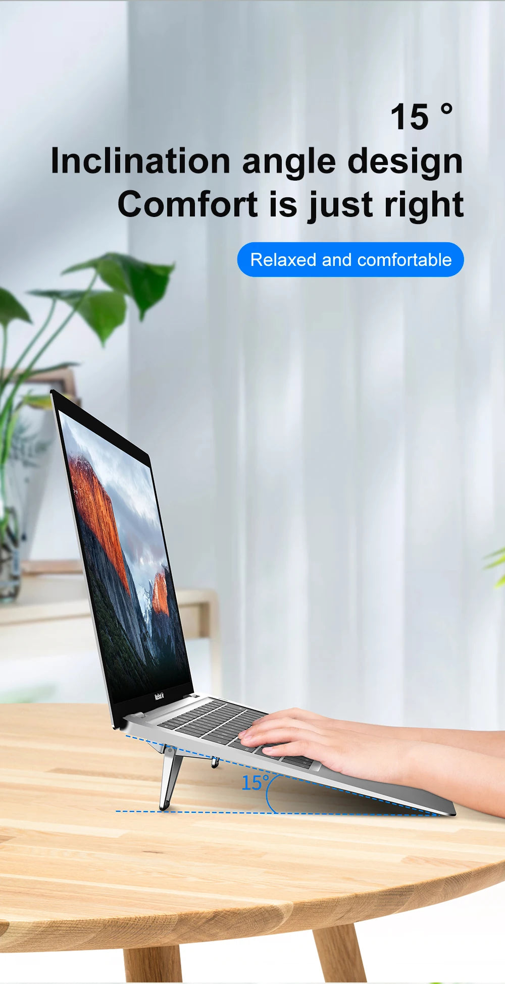 2Pcs Desktop Foldable Laptop Stand Base Portable Small Metal Base Universal Anti-Slip Stand Adjustable Notebook Cooling Holder