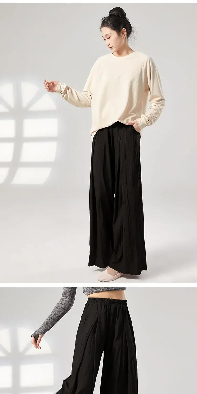 Modern Dance Practice Suit New Wide-leg Pants Chinese Classical Dance Suit Shape Female Teacher Dance Pants in Class