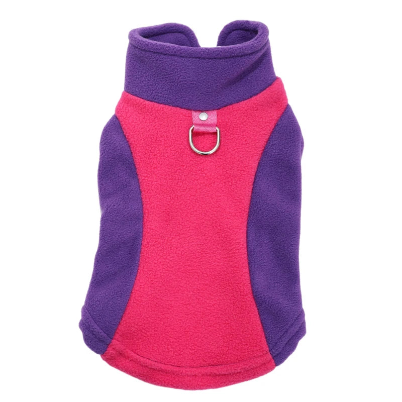 Winter Warm Dog Clothes Pet Jacket Vest with D-Ring For Small Dogs Cats Soft Fleece Clothing French Costumes Chihuahua Outfits