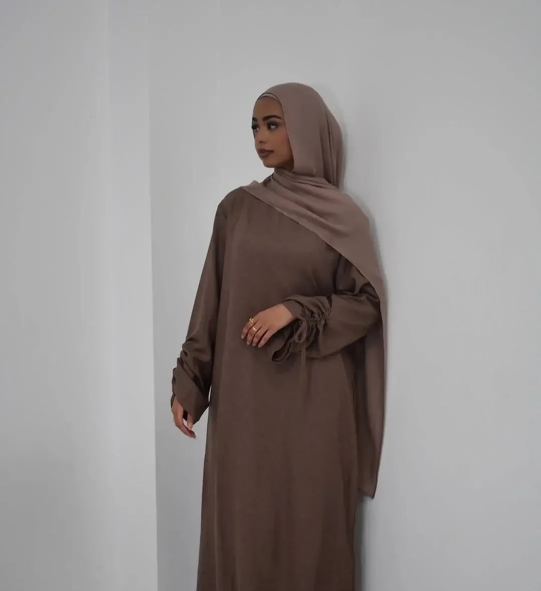 Eid Women Modest Dress Abaya String Sleeve Muslim Caftan Robe Morocco Dubai Kaftan Islam 2025 Vestidos Largos Jalabiya Ramadan