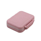 3 Grids Organizer Container For Tablets Travel Pill box With Seal Ring Small Box For Tablets Wheat Straw Container For Medicines