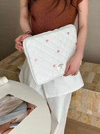Cute Print Love Embroidery Laptop Bag 11 13.3 14 15 15.6 16 Inch Computer Bag Protection Case Laptop Sleeve Computer Case Bag
