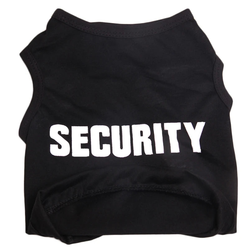 Police Suit Cosplay Dog Clothes Black Elastic Vest Puppy T-Shirt Coat Accessories Apparel Costumes Pet Clothes for Dogs Cats
