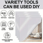 4pcs 20/30cm 3D Self-adhesive Mirror Wall Stickers Thickened  Flexible DIY Art Acrylic Mirror Stickers Living Room Decoration
