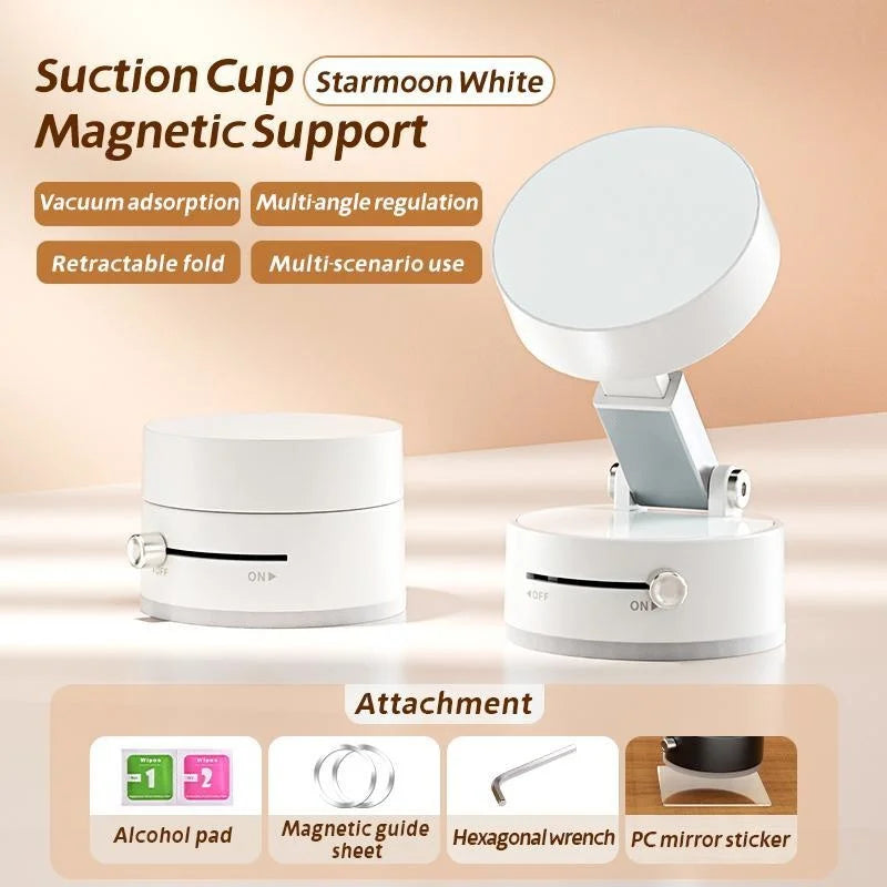 360° Vacuum Strong Suction Cup Magnetic Car Phone Holder for All Smartphones & All Car Models adjustable for Mirror Shower Gym