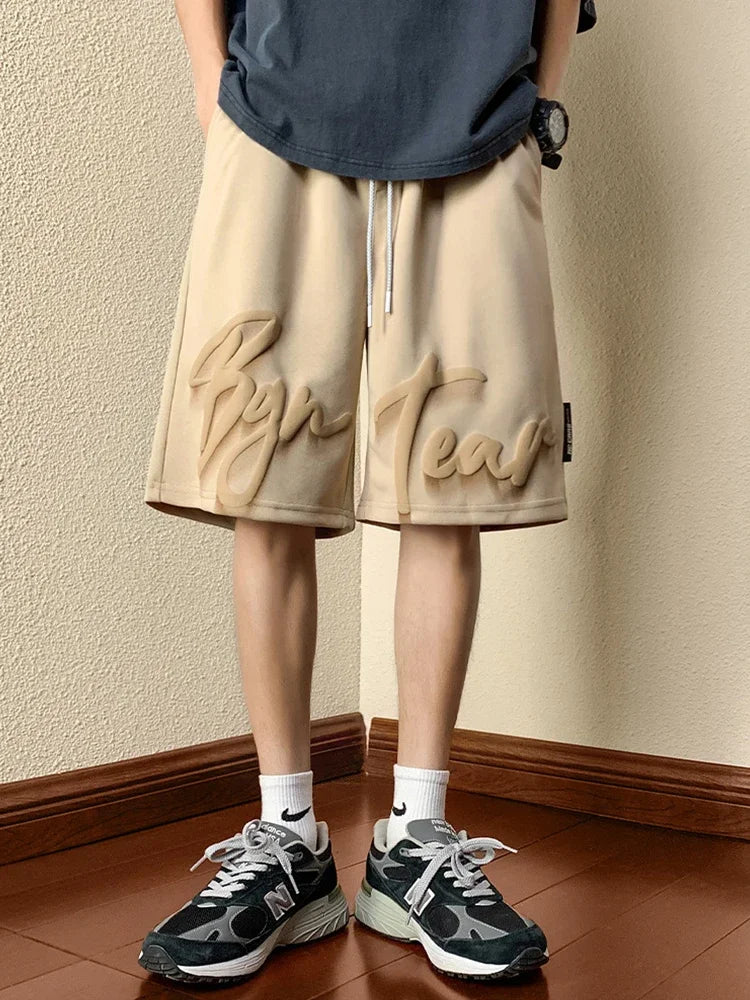 Summer Y2K Vintage Foamed Printed Men‘s Shorts Hip Hop Fashion Baggy Short Pants Gym Sports Bermudas Para Hombre Streetwear