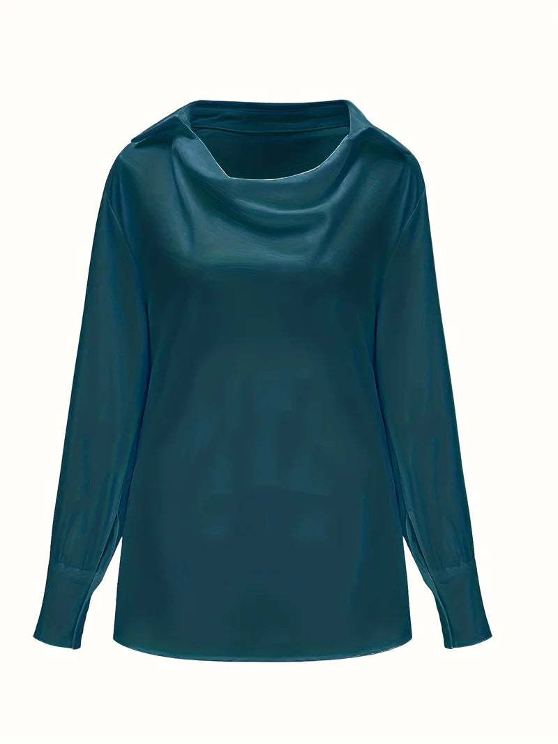 Fashion Elegant Solid Color Lapel Neck Shirt Female 2025 Spring Summer Simple Style Tops Women's Comfortable Casual Loose Blouse