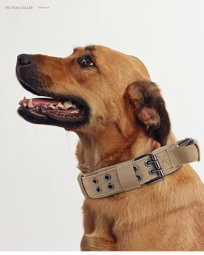 Tactical Dog Training Collar With Handle Reflective Collar Leash No Pull Lead Collars For Small Big Dogs Walking Pet Accessories
