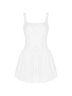 Suninheart Summer One-piece Dress 2024 New Arrivals A Line Short White Dress Mini Sleeveless Party Dresses Women Clothing