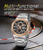 NAVIFORCE Man Quartz Top Brand Watch Luxury Luminous Chronograph Wristwatch Stainless Steel Waterproof Men Date Calendar Clock