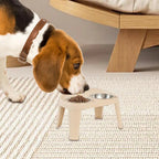 Elevated Dog Feeder Dogs Bowls foldable Raised Stand with Double Stainless Steel Food Water Bowls for Small Medium Large Dogs