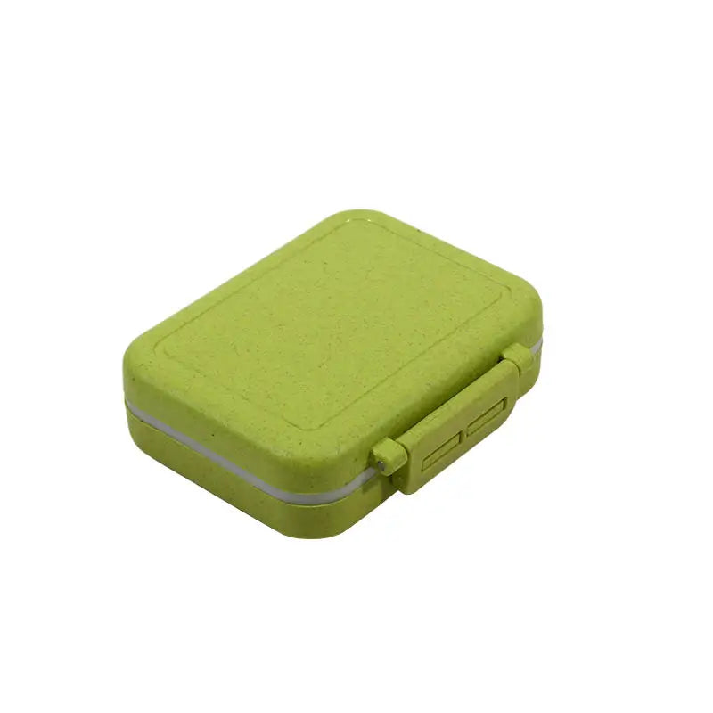 3 Grids Organizer Container For Tablets Travel Pill box With Seal Ring Small Box For Tablets Wheat Straw Container For Medicines