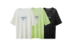 Amii Minimalist Women's Knitted Pullovers 2025 Summer Crew Neck Short-sleeved Casual Mid Long Loose Letter Jacquard Top 12542048