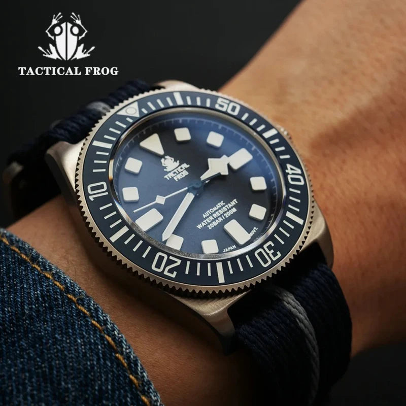 Tactical Frog Titanium Watch FXD Diving 42mm NH35 Automatic Mechanical Movement Sapphire BGW9 Luminous 200M Dive Men Wristwatch