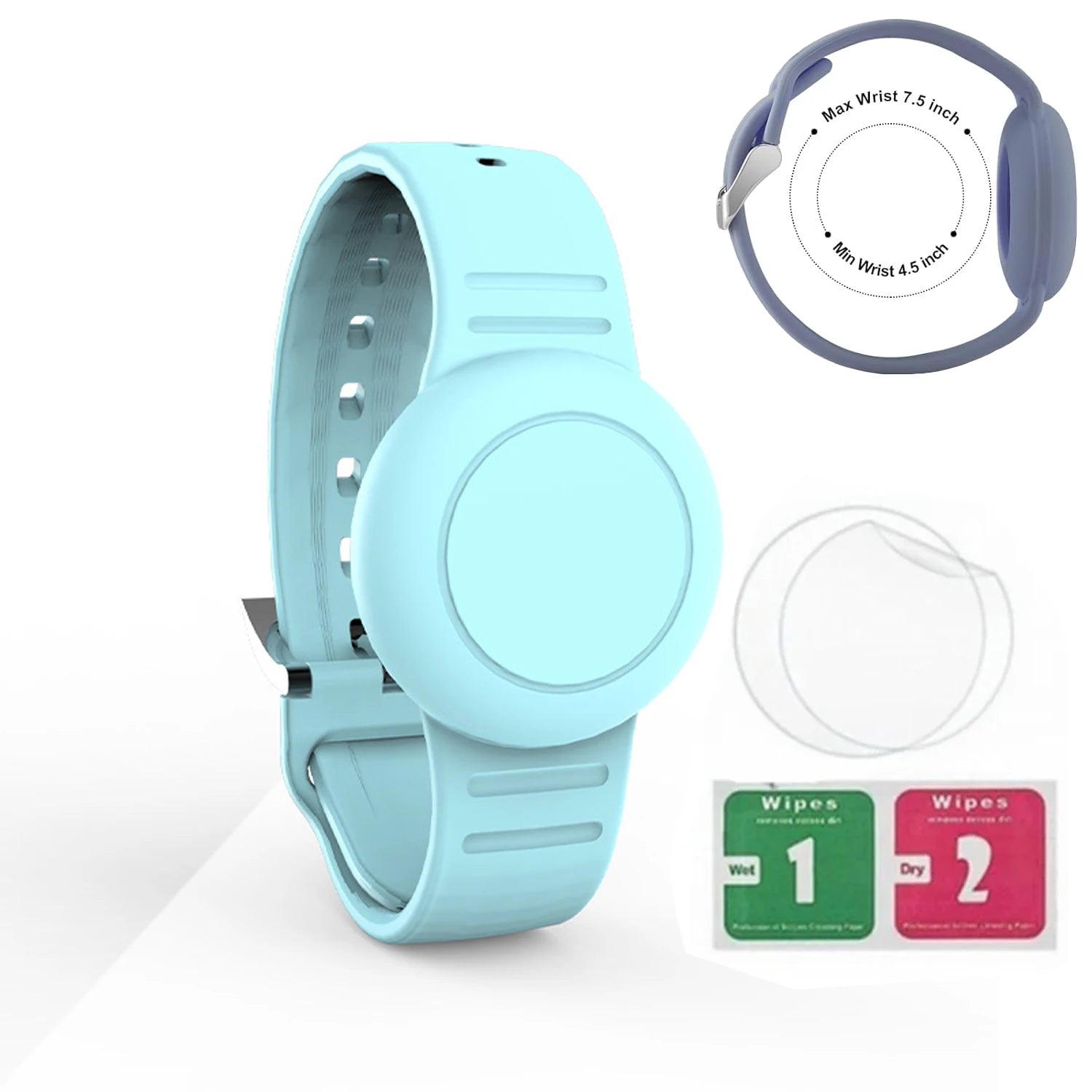 Airtag Bracelet for Kids Waterproof, Silicone Wristband Case Cover for Anti-lost Band StraP Hidden Accessories for Toddler Child