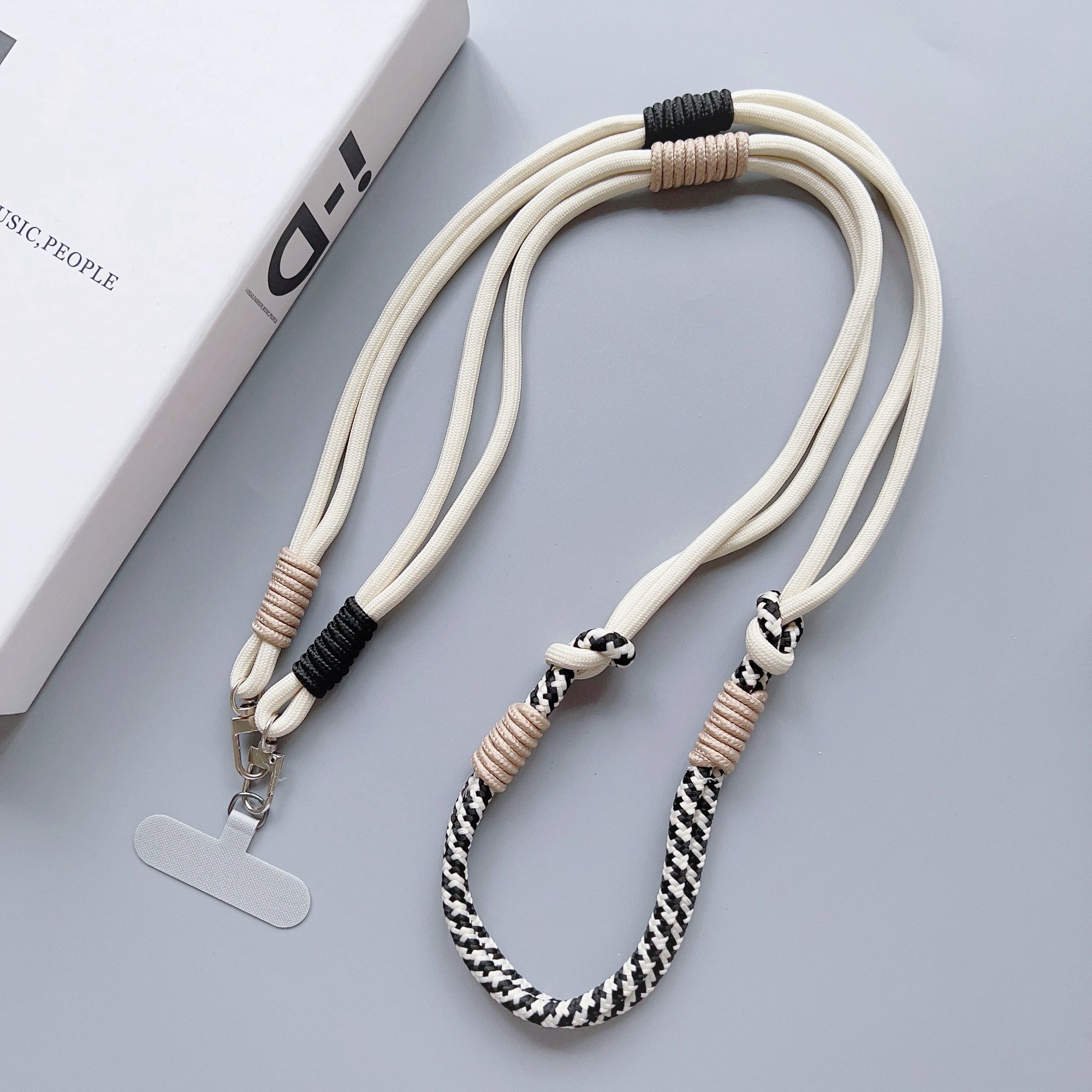 Personalized Trend Double Color Mobile Phone Universal Lanyard Diagonal Span Long Rope Shoulder Strap Rope Fashion Safety Rope
