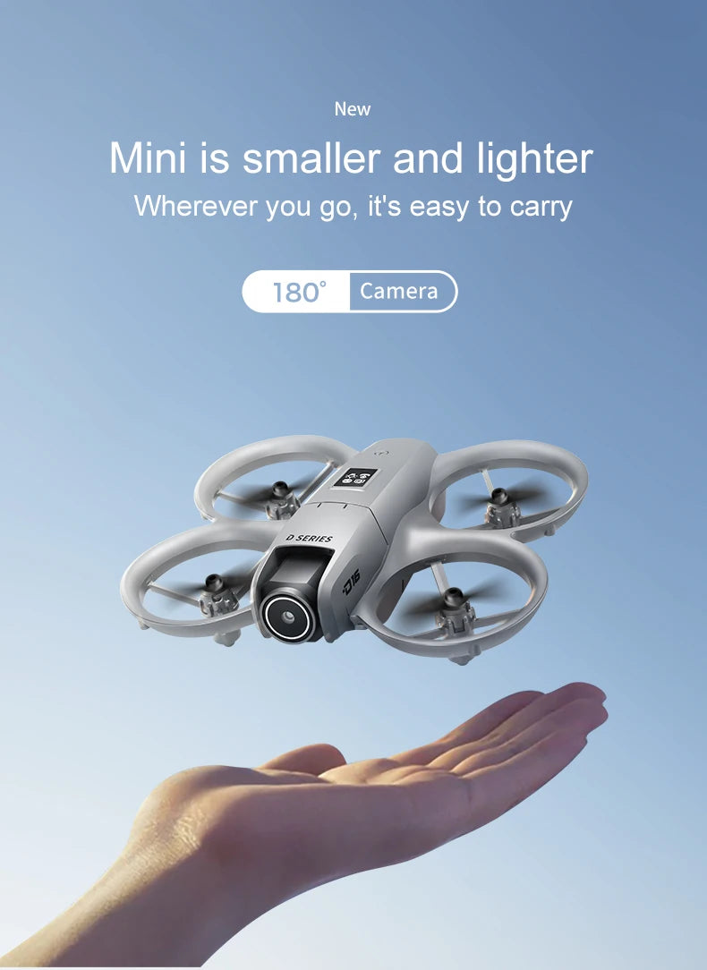 KBDFA D16 Mini Drone 8K Camera ESC Aerial Aircraft Air Pressure Fixed Height Pocket UFO Obstacle Remote Control Quadcopter