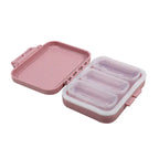 3 Grids Organizer Container For Tablets Travel Pill box With Seal Ring Small Box For Tablets Wheat Straw Container For Medicines