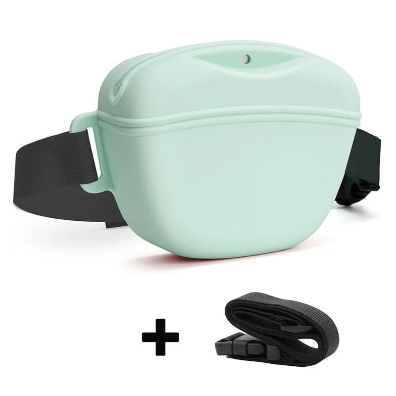 Silicone Dogs Treat Bag Pet Portable Dog Training Waist Bag Outdoor Feeder Puppy Snack Pouch Food Reward Storage Bag with Belt