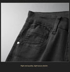 WhiteJeans Men's High-End European Style Jeans Lightweight Luxury Trendy Long Pants Business Casual Pants For Spring 2024