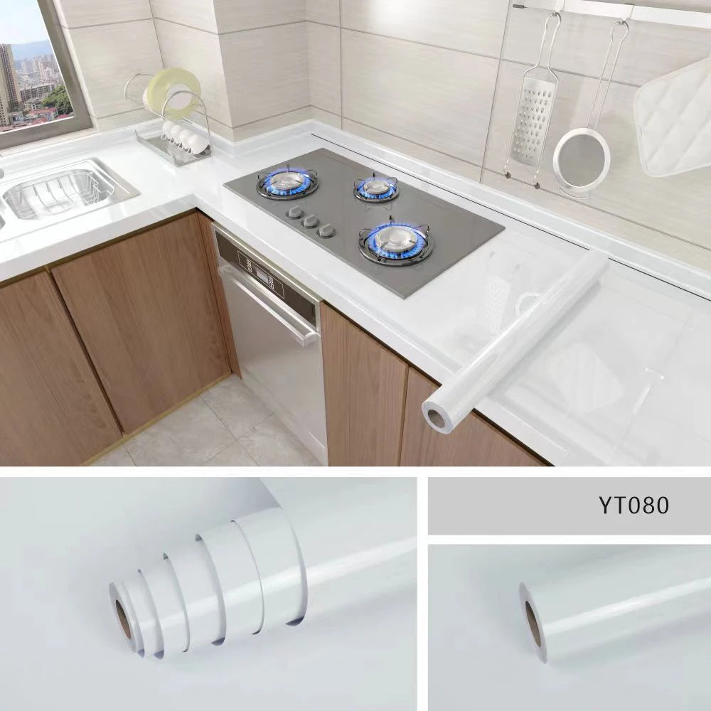 40cm Marble Self-adhesive Wallpaper Bathroom Kitchen Cabinet Countertop Contact paper PVC Waterproof Wall Stickers
