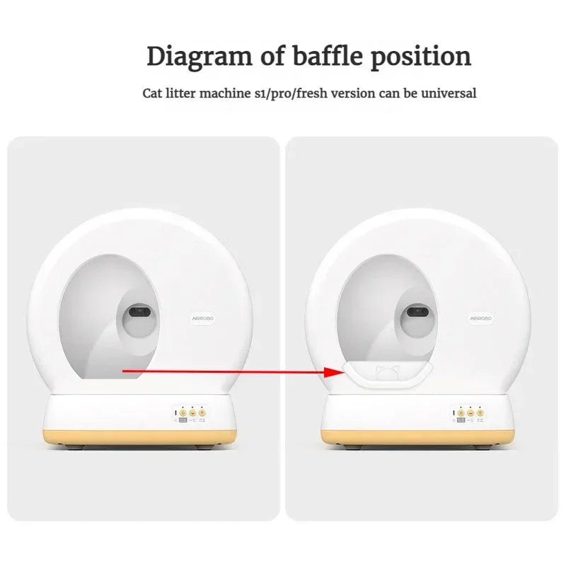 Special Cat Toilet Baffle AIRROBO Litters Proof Cat Litter Box Baffle Cats Bedpans S1/pro/fresh Universal Pet Supplies Products