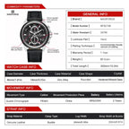 NAVIFORCE  Hands Wristwatches Genuine Leather Strap Alloy Case Casual Watches Dress Watch for Men Waterproof with Date Luminous
