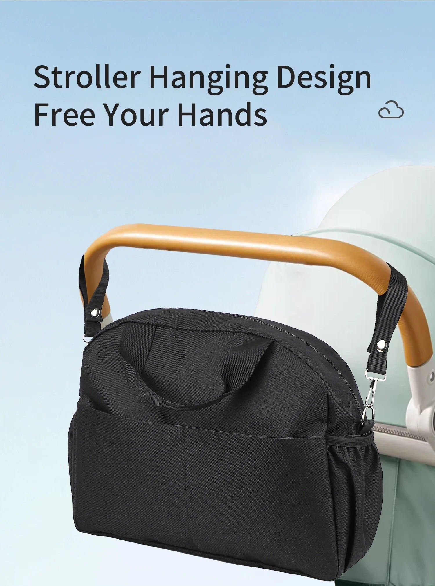 INSULAR Stroller Hanging Package Waterproof Mommy Bags Large Capacity Baby Bottle Insulation Packet Multi-functional Go Out