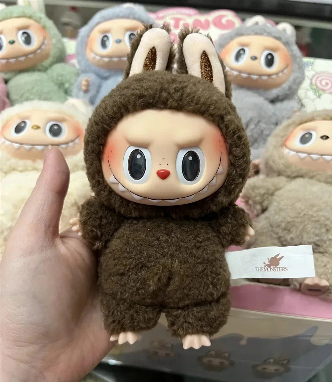 New Generation Labu Monsters Heartbeat Macaron Enamel Face Tabletop Ornament Plush Series  Keychain Birthday For Kid  Decoration