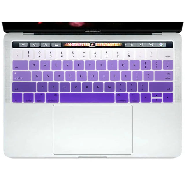 US Version English Language Silicone Keyboard Cover Skin For MacBook Pro 13 15 Retina TouchBar A1989 A1990 A2159 A1706 A1707
