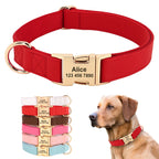 Personalized Dog Buckle Collar Customized Dog Leather Collars Free Engraving Pet Collar For Small Medium Large Dogs Bulldog Pug