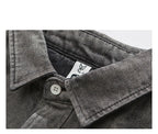 Korean fashion washed gradient denim shirt for men clothing High quality streetwear harajuku casual coat tremdy Long sleeve male