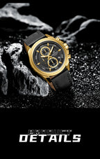 NAVIFORCE  Hands Wristwatches Genuine Leather Strap Alloy Case Casual Watches Dress Watch for Men Waterproof with Date Luminous