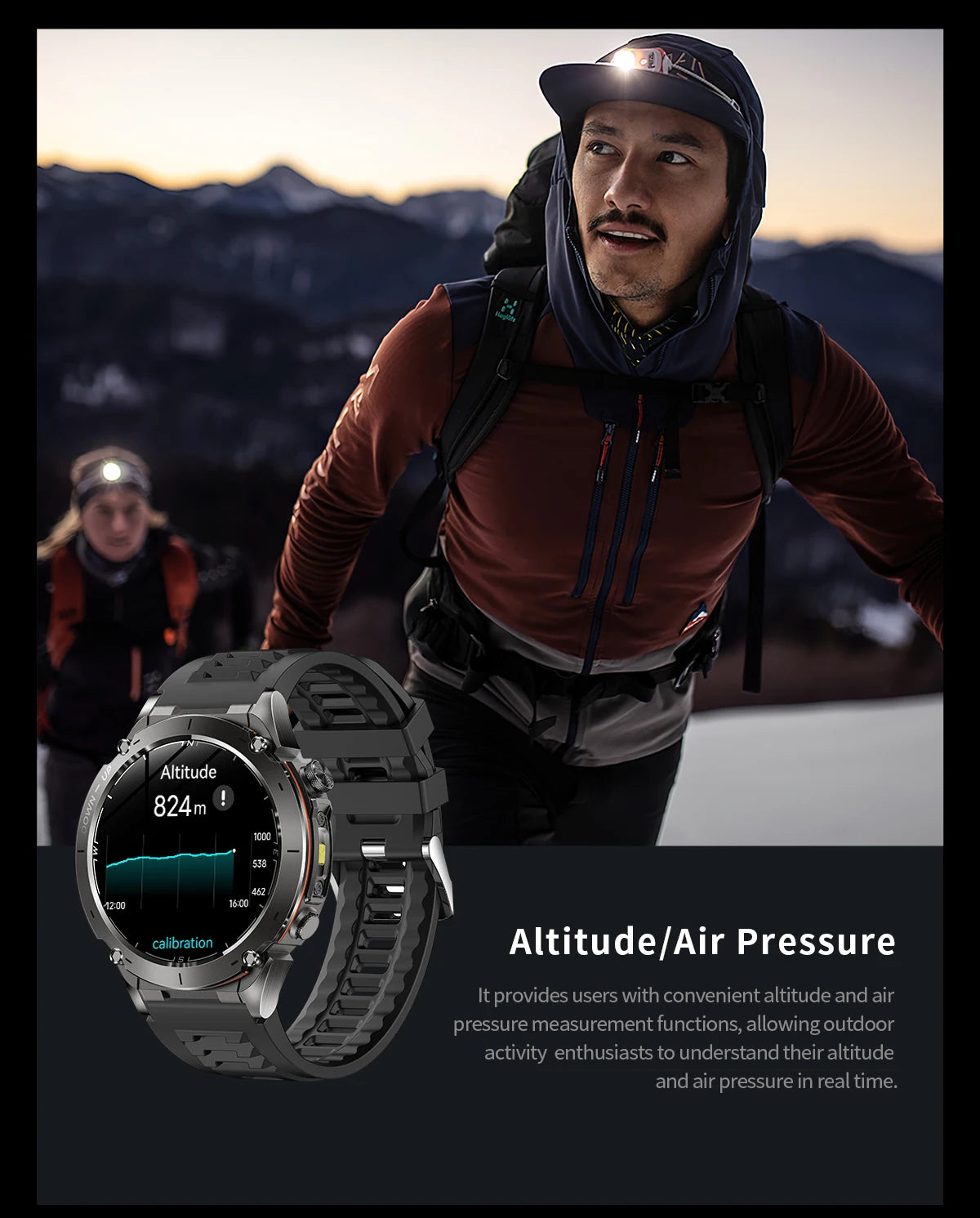 Men New Outdoors Sports Military GPS SmartWatch 10ATM Waterproof 730mAh High Battery Compass NFC HD Call For Huawei Xiaomi Watch