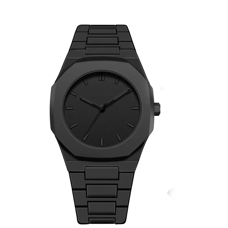 Creative Black and White Sketching Fashion Brand Men's Quartz Watch Casual Plastic Strap Waterproof Calendar Women's Watch