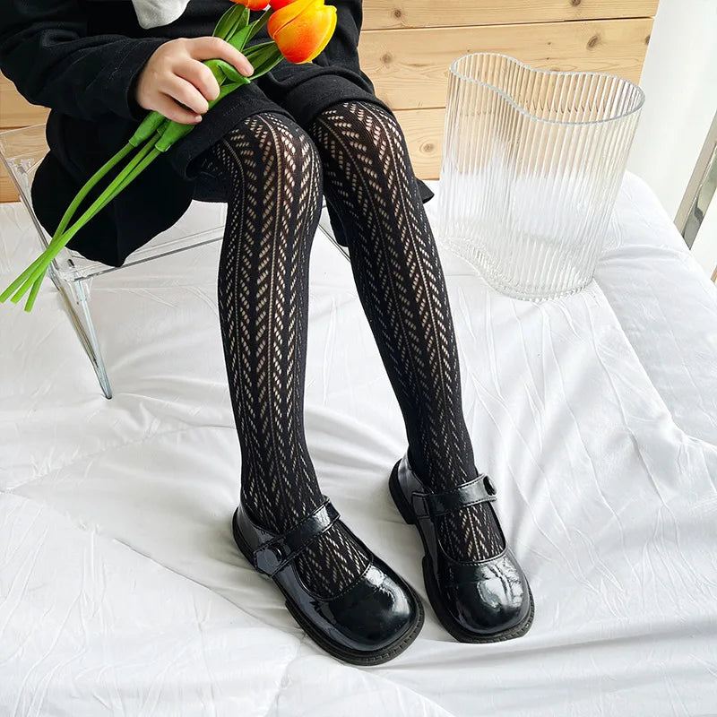 Girl Mesh Pantyhose, Fashion Nylon Girls Stocking,  Elasticity Girl Gift Children's Tights Children