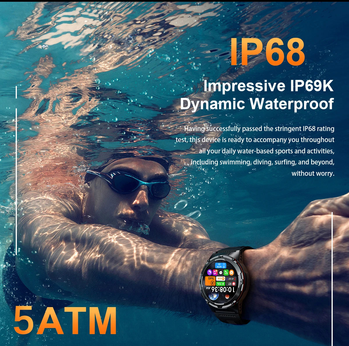 NEW For XIAOMI Outdoor Sports Smart Watch Men GPS Trackr Health Monitor BT Call NFC UV infrared Laser 5ATM Waterproof Smartwatch
