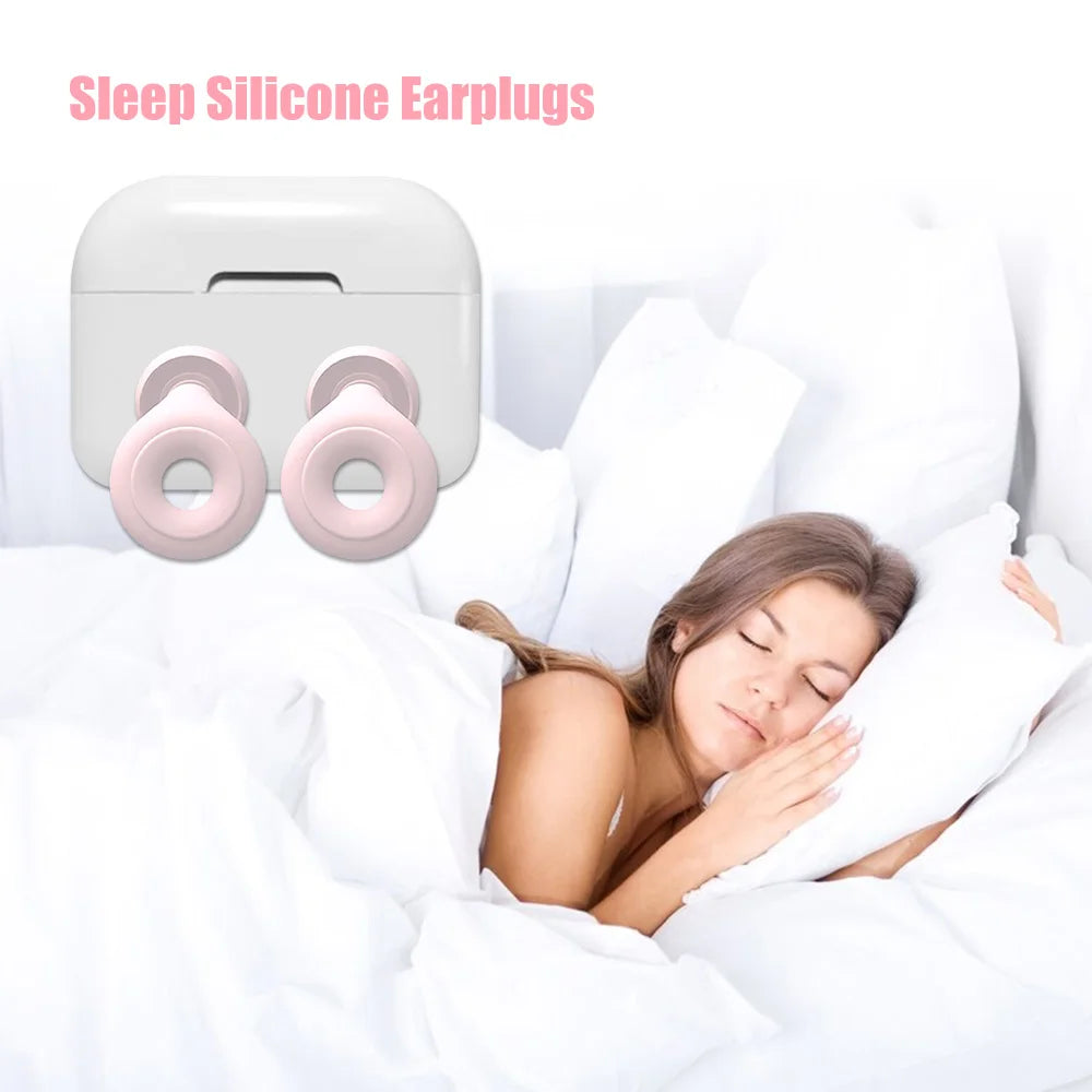 Silicone Ring Sleep Soundproof Earplugs Anti Noise Reduction 5 dB Noise Ring Earplug Mute Earplugs Adjustable Earphone Mute Tool