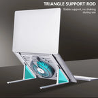 Aluminum Laptop Cooling Stand Laptop Cooling Pad With Adjustable Height,Foldable Frame,USB Power Notebook Risers Holder