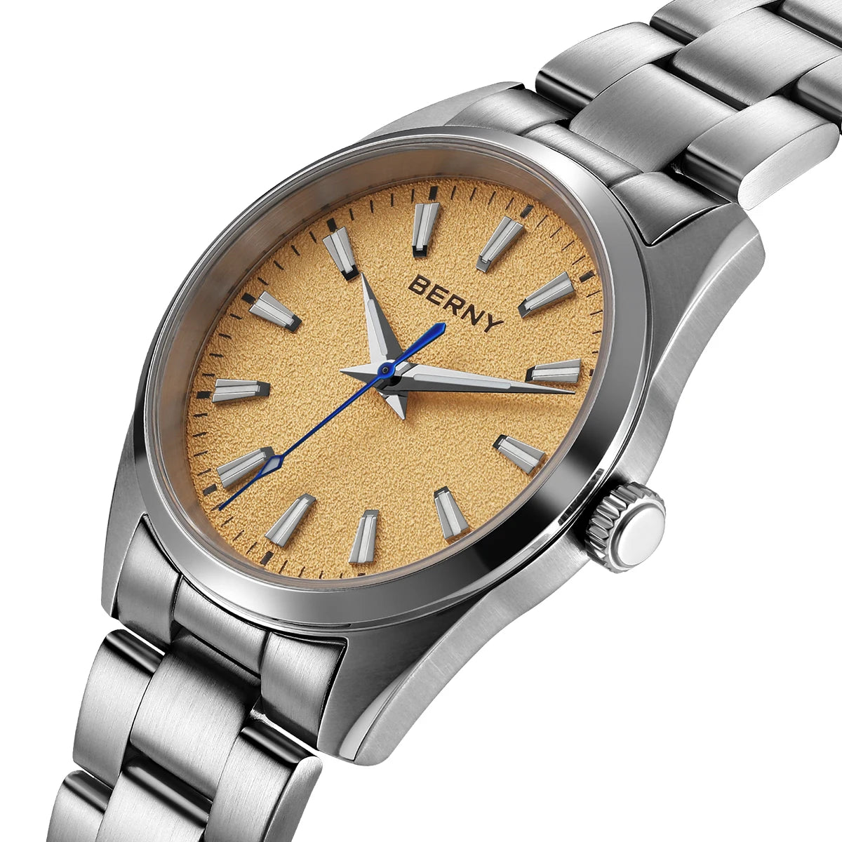 BERNY Watches for Men Luminous AR Sapphire Classic Dress Business Quartz Men's Watch 10ATM Elegant Fashion Casual Wristwatch